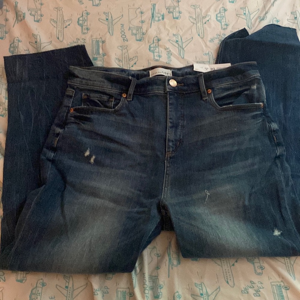 Baugh waisted straight crop